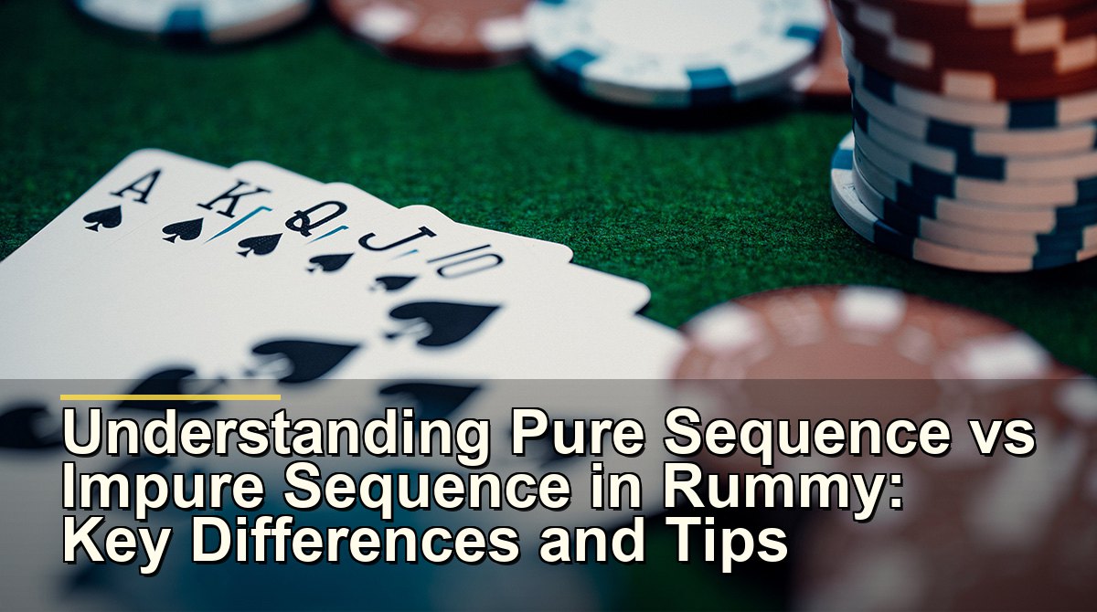 Pure sequence vs impure sequence in Rummy evidence checklist