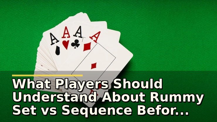 What Players Should Understand About Rummy Set vs Sequence Before Playing