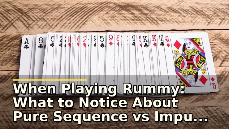 When Playing Rummy: What to Notice About Pure Sequence vs Impure Sequence in Rummy