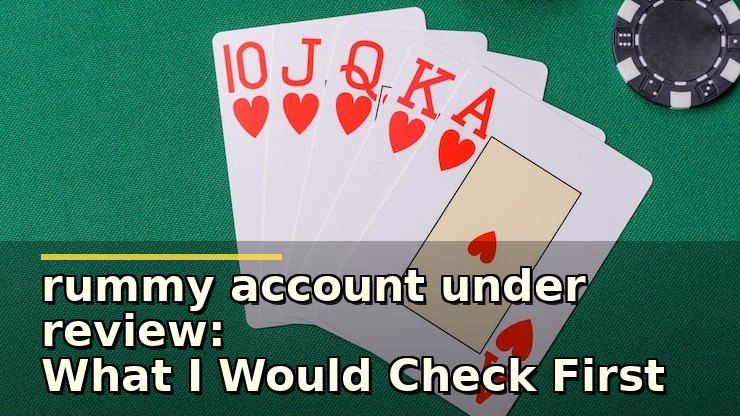 rummy account under review: What I Would Check First