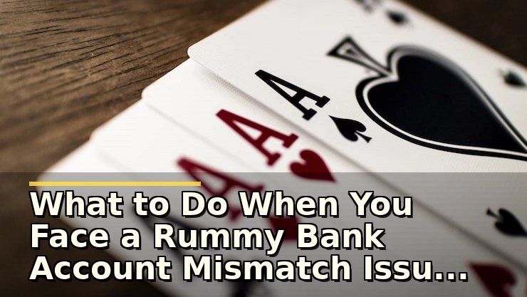 Rummy में rummy bank account mismatch की समस्या से कैसे बचें: शुरुआती खिलाड़ियों के लिए सुझाव