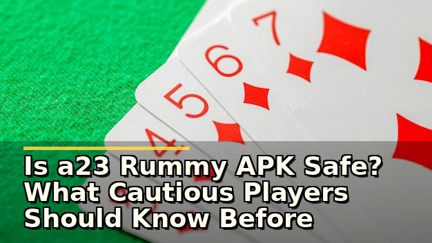 क्या है 'is a23 rummy apk safe'? खिलाड़ियों को जानना जरूरी बातें