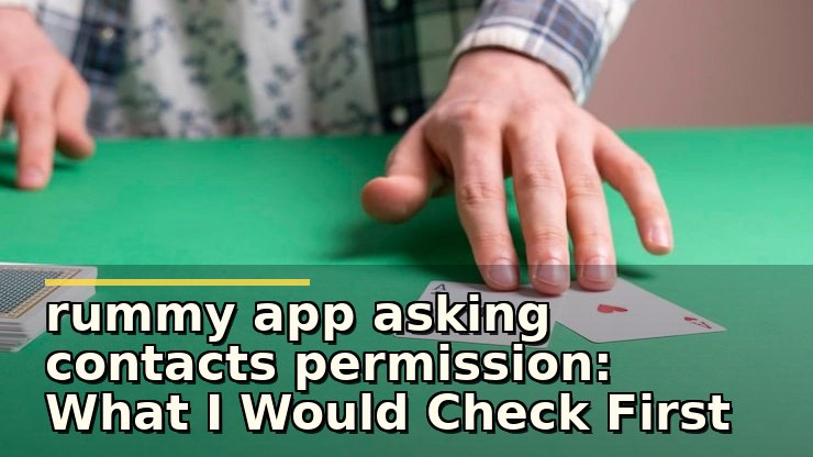 rummy app asking contacts permission: What I Would Check First