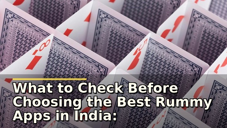 What to Check Before Choosing the Best Rummy Apps in India: A Player's Perspective