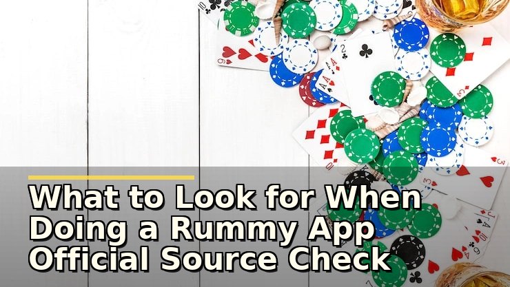 What to Look for When Doing a Rummy App Official Source Check Before Playing