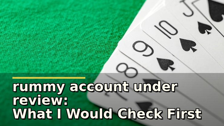 rummy account under review: What I Would Check First