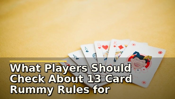 What Players Should Check About 13 Card Rummy Rules for Beginners Before Playing