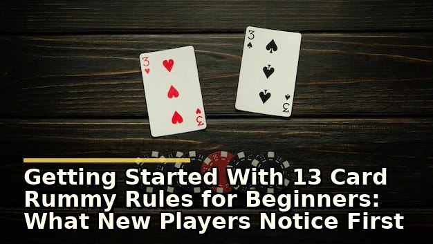 Getting Started With 13 Card Rummy Rules for Beginners: What New Players Notice First