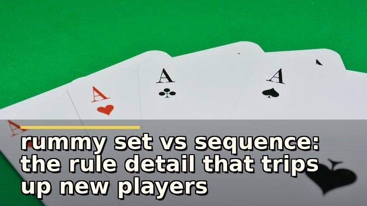 rummy set vs sequence: the rule detail that trips up new players