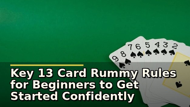 Key 13 Card Rummy Rules for Beginners to Get Started Confidently